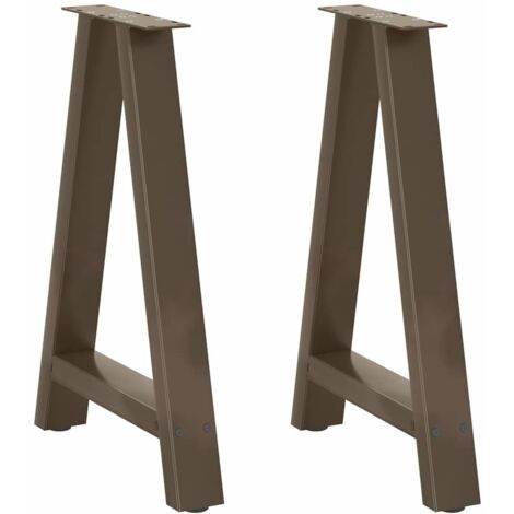 Patas para mesa de comedor en forma de A (2 unidades, 60 x 72-73 cm, acero) vidaXL