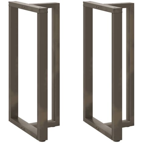 Patas para mesa de bar en forma de T (2 unidades), color negro, 60 x 35 x (110-111) cm, acero vidaXL