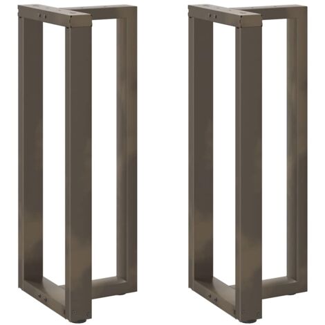 Patas para mesa de bar en forma de T (2 unidades), color negro, 50 x 35 x (100-101) cm, acero vidaXL (1/5)