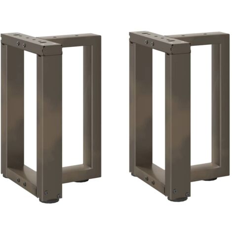 Patas para mesa de centro en forma de T (2 unidades), color negro, 38 x 25 x (42-43) cm, acero vidaXL