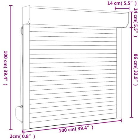 Persiana de aluminio blanca 100x100 cm vidaXL