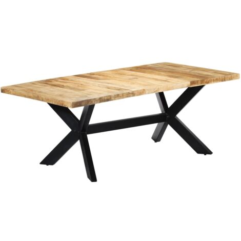 Mesa de comedor de madera maciza de mango 200x100x75 cm vidaXL
