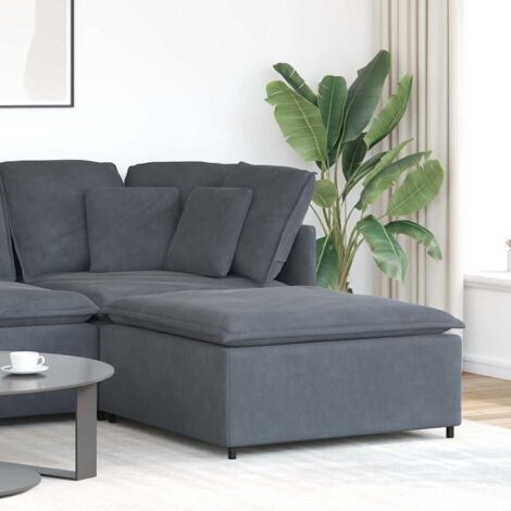 Sofá modular con reposapiés, módulo gris oscuro, 100x100x48 cm vidaXL (1/5)