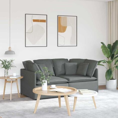 Sofá modular con cojines de tela gris oscuro vidaXL (1/5)