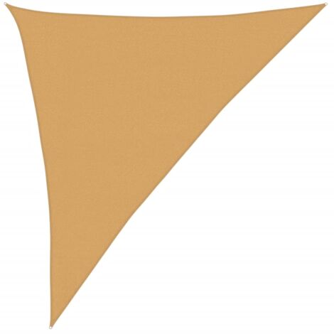 Toldo de vela triangular HDPE arena 160 g/m² 3x4x5 m vidaXL