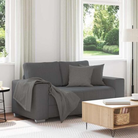 Sofá Loveseat gris oscuro 160x77x82 cm tejido de pana vidaXL (1/5)
