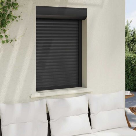 Persiana de aluminio gris antracita 70x100 cm vidaXL