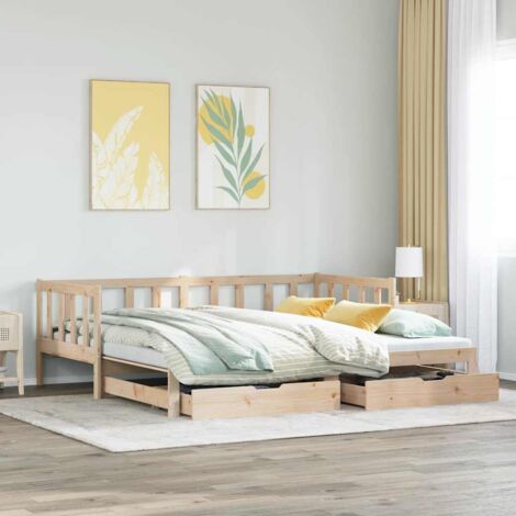 Sofá cama nido con cajones sin colchón 80x200 cm vidaXL