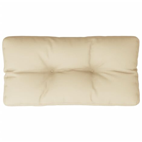 Cojín para palets de tela beige 70x40x12 cm vidaXL