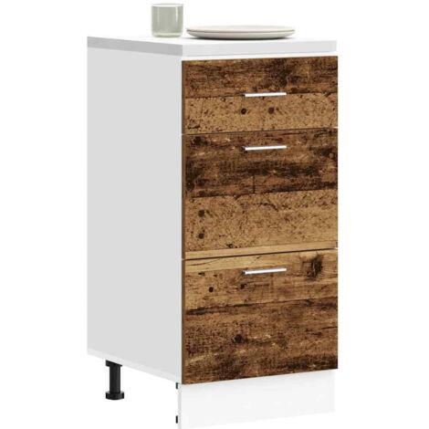 Armario bajo "Lyon" Madera vieja 40x46x81,5 cm Madera de ingeniería vidaXL