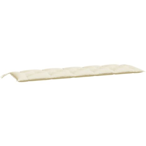 Cojín para banco de jardín tela Oxford crema 180x50x7 cm vidaXL