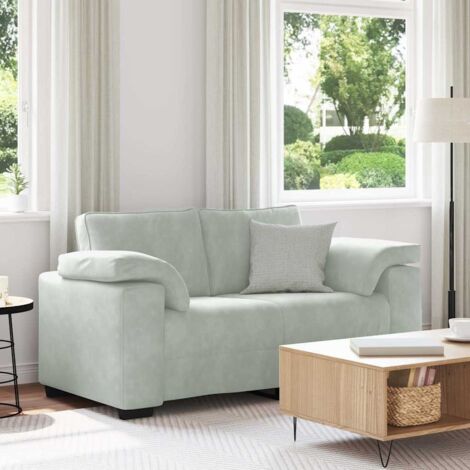 Sofá Loveseat gris claro 160x77x82 cm terciopelo vidaXL