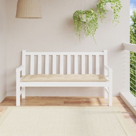 Cojín de banco de jardín tela Oxford beige 150x50x7 cm vidaXL