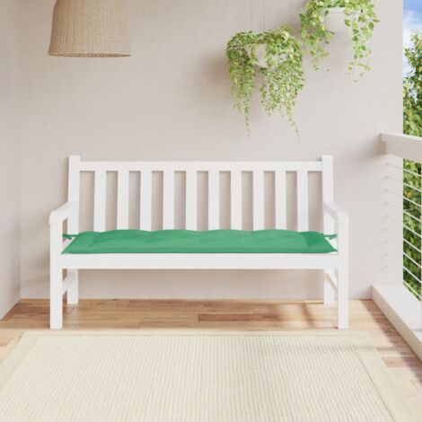 Cojín de banco de jardín tela Oxford verde 150x50x7 cm vidaXL