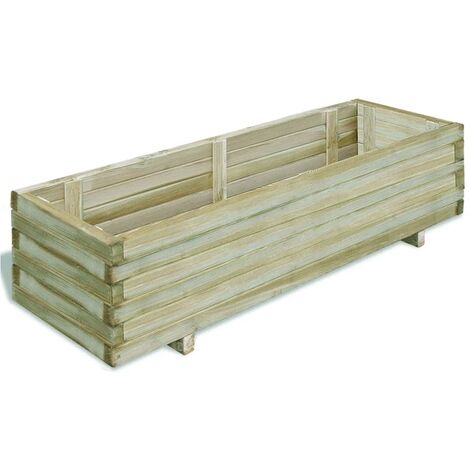 vidaXL Arriate rectangular madera 120x40x30 cm