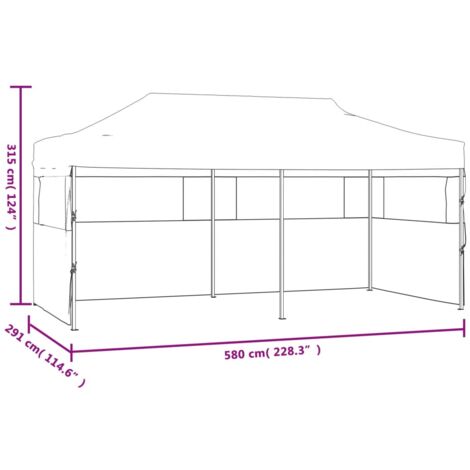 Carpa plegable Pop-up crema 3x6 m vidaXL