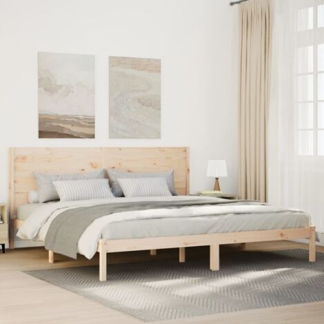 Cama extralarga sin colchón madera maciza 200x220 cm vidaXL (1/5)