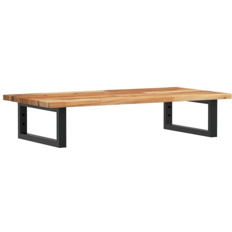 Estante de lavabo de pared acero y madera maciza de acacia vidaXL (1/5)
