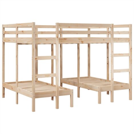 Estructura de litera triple madera de pino 140x200/70x140 cm vidaXL