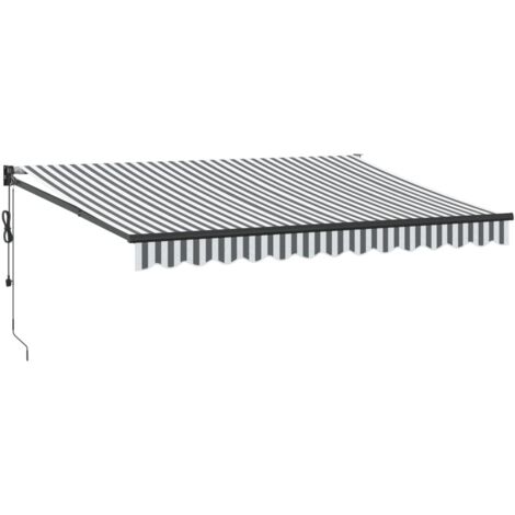 Toldo retráctil aluminio y tela antracita y blanco 3,5x2,5 m vidaXL (1/5)