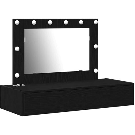 Mesa de tocador Negro 100 x 40 x 70 cm Madera contrachapada vidaXL