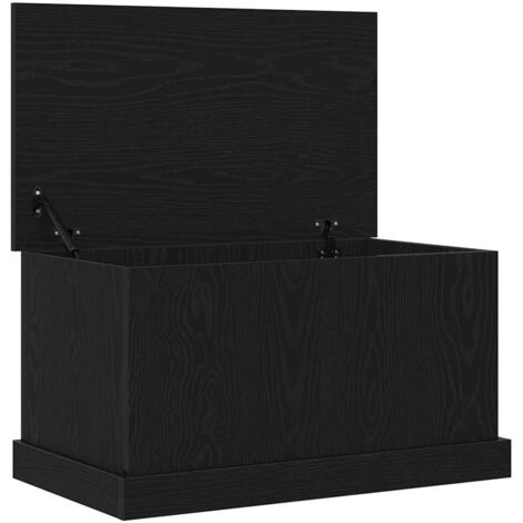Caja de Almacenamiento Roble negro 70 x 40 x 28 cm vidaXL