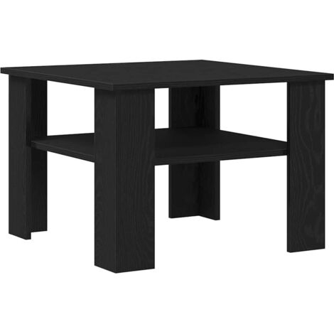 Mesa de Café Roble negro 60 x 60 x 42 cm Madera contrachapada vidaXL