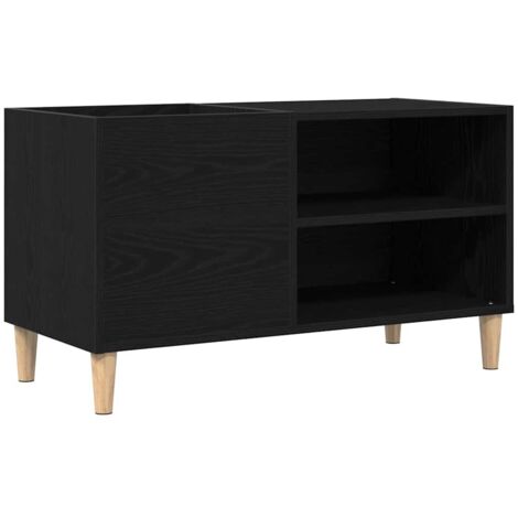 Mueble para discos de vinilo Roble negro 84.5 x 38 x 48 cm vidaXL