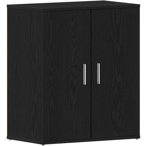 Armario para Zapatos con estante Roble Negro 60 x 35 x 70 cm vidaXL