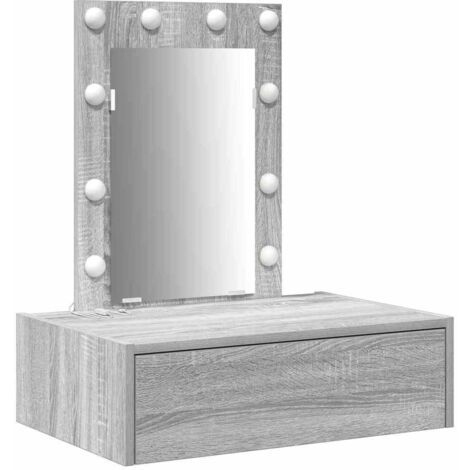 Mesa de tocador Gris 60 x 40 x 70 cm Madera contrachapada vidaXL