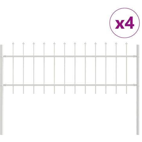 Cerca de jardín Blanco 6.8 x 0.6 m vidaXL