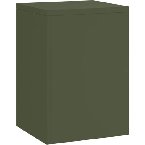 Soportes para plantas 3 pcs Verde oliva Acero vidaXL