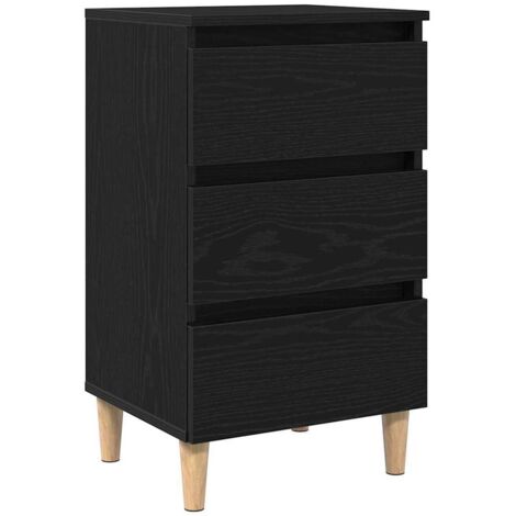 Armario de Noche con cajón Roble negro 40 x 35 x 69 cm vidaXL