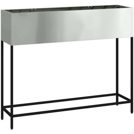 Jardinera Elevada Plateado 100 x 26 x 82 cm Acero Galvanizado vidaXL