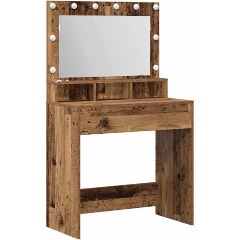 Mesa de Tocador con estante Madera vieja 79 x 41 x 135 cm vidaXL