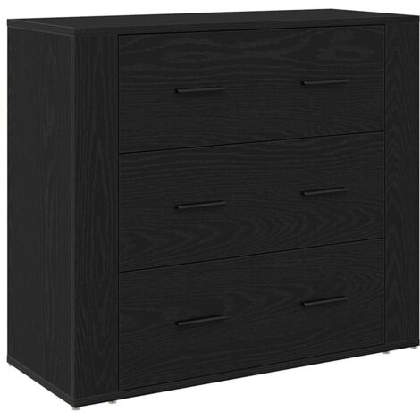 Vitrina Roble Negro 80 x 33 x 70 cm Madera contrachapada vidaXL
