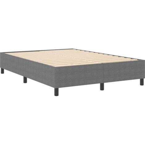 Cama tipo Box Spring Gris claro 140 x 190 cm Telas de pana vidaXL (1/5)