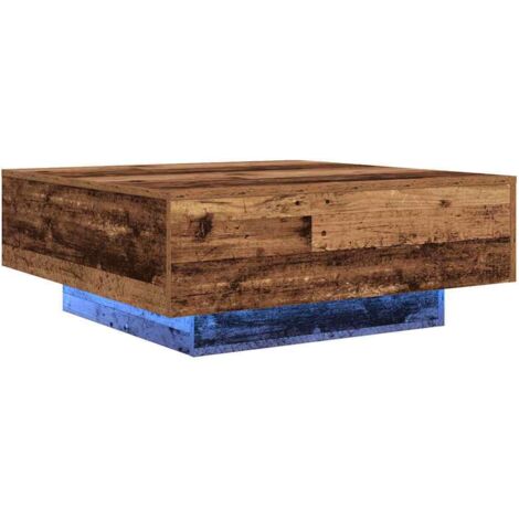 Mesa de Café Madera Antigua y Azul 80 x 80 x 31 cm vidaXL (1/5)