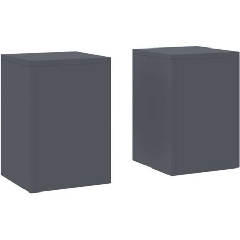 Soportes para plantas 2 pcs Antracita 24 x 24 x 35 cm Acero vidaXL