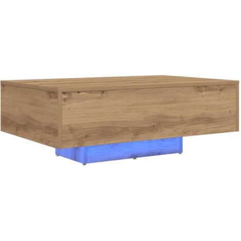 Mesa de Café Roble artesanal 85 x 55 x 31 cm vidaXL