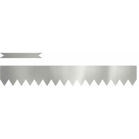 Borde de Césped 30 pcs Plateado 100 x 0.05 x 20 cm vidaXL