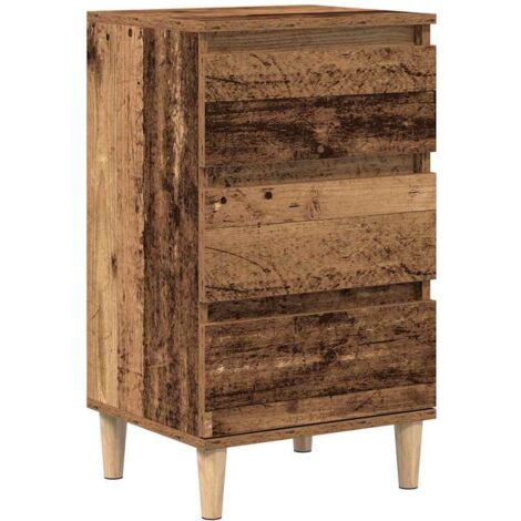 Armario de Noche con cajón Madera vieja 40 x 35 x 70 cm vidaXL