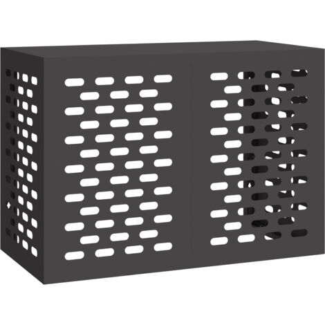 Cubierta para aire acondicionado acero negro 100x50x70 cm vidaXL