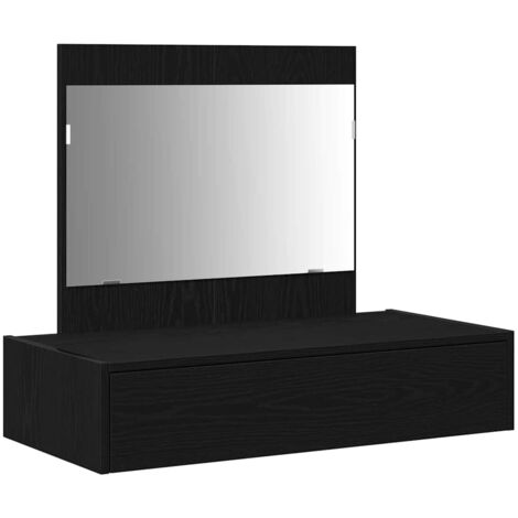 Mesa de tocador Negro 83 x 40 x 70 cm Madera contrachapada vidaXL
