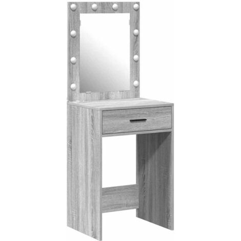 Mesa de Tocador con cajón Gris Sonoma 50 x 41 x 135 cm vidaXL