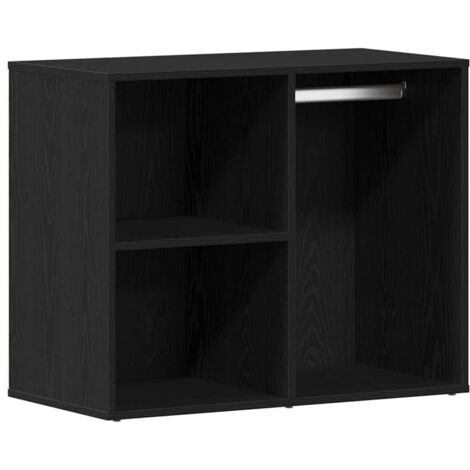 Gabinete de Cosméticos con estante Roble Negro 80 x 40 x 65 cm vidaXL