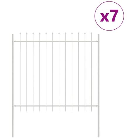 Cerca de jardín Blanco 11.9 x 1.5 m vidaXL