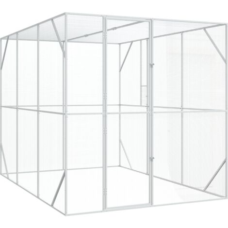 Jaula para Aves Antracita 210 x 304 x 213 cm Acero Galvanizado vidaXL
