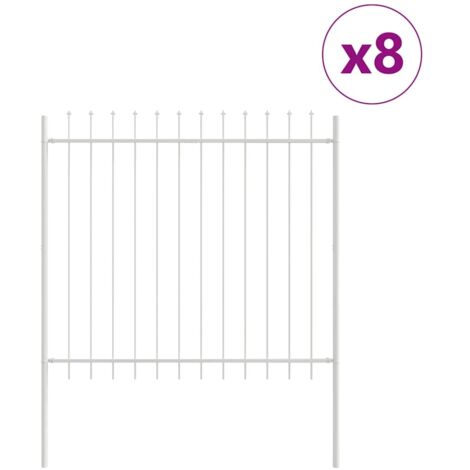 Cerca de jardín Blanco 13.6 x 1.5 m vidaXL