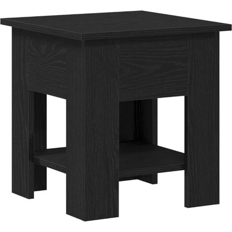 Mesa de Café Roble negro 40 x 40 x 42 cm Madera contrachapada vidaXL (1/5)